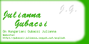 julianna gubacsi business card